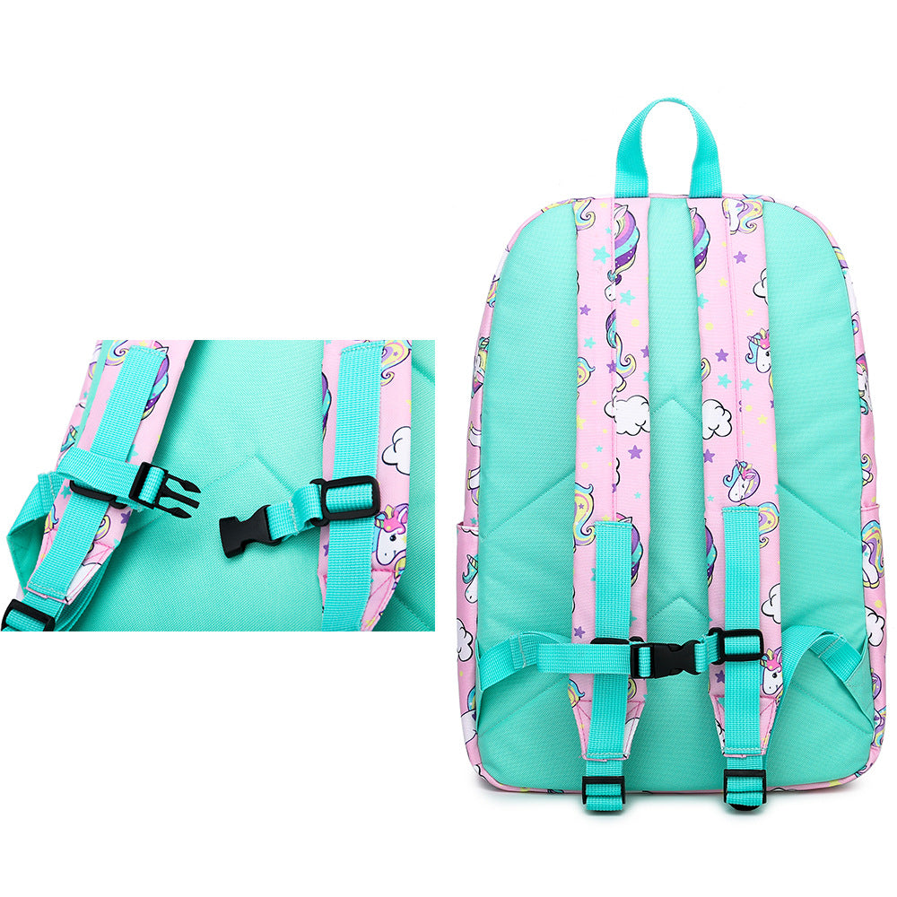 Kid Schoolbag Primary School Unicorn Backpack 3pcs Set