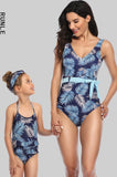 Family Matching Digital Print One-piece Parent-child Swimsuit Bikini