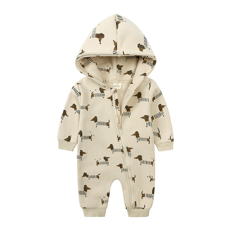 0-2T Fashion Baby Long Sleeve Fleece Romper