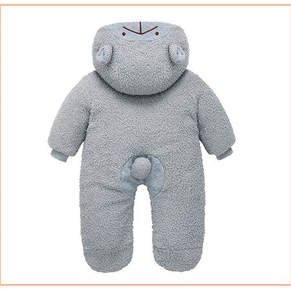 Baby Boy Girl Winter Fleece Jumpsuit Rompers