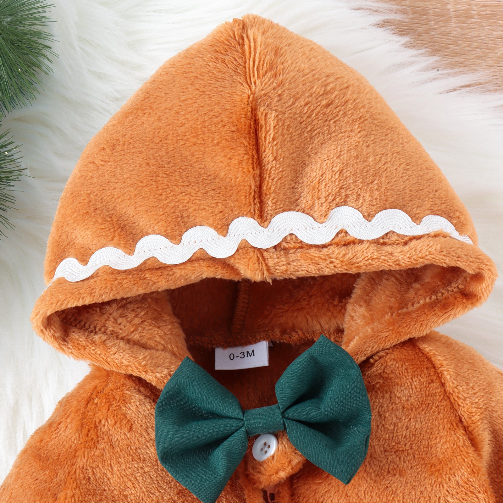 0-2T Baby Christmas Zipper Hooded Jumpsuit Romper