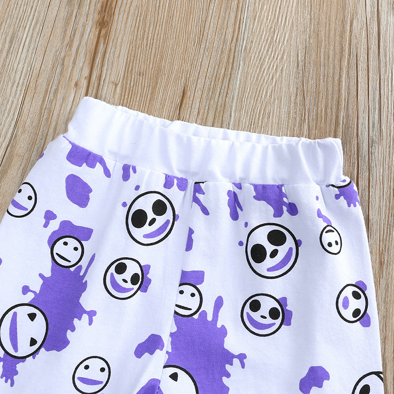 Halloween Baby Little Boy INS Long Sleeve Bodysuit 3 Pcs Set