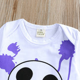 Halloween Baby Little Boy INS Long Sleeve Bodysuit 3 Pcs Set