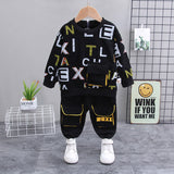 Kid Boy Autumn Letters Long Sleeve  Sport Letter Suit 2 Pcs Sets