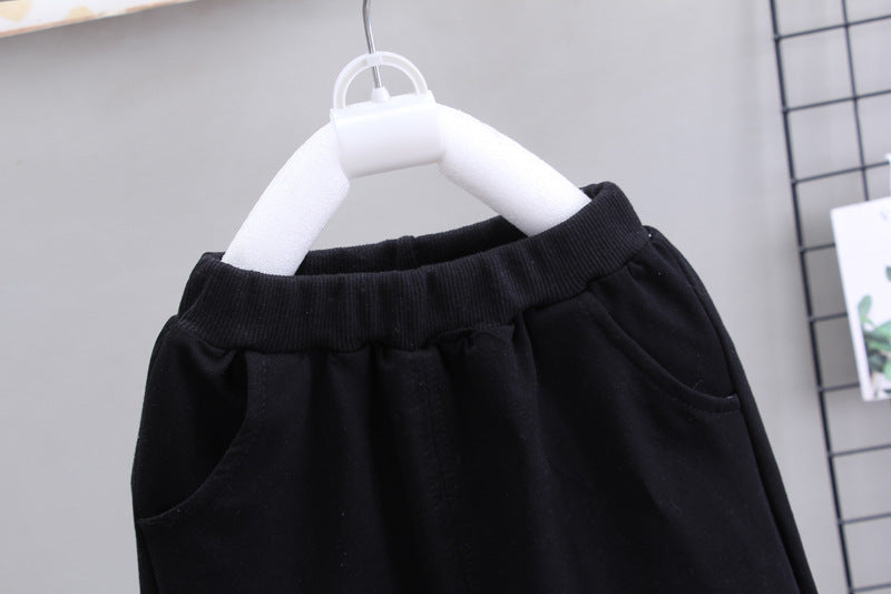 Kid Boy Autumn Letters Long Sleeve  Sport Letter Suit 2 Pcs Sets