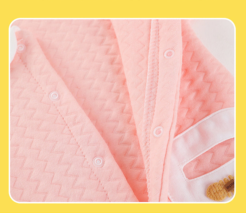 Baby Autumn Winter Cotton Three-layer Warm One-piece Thickened Rompers