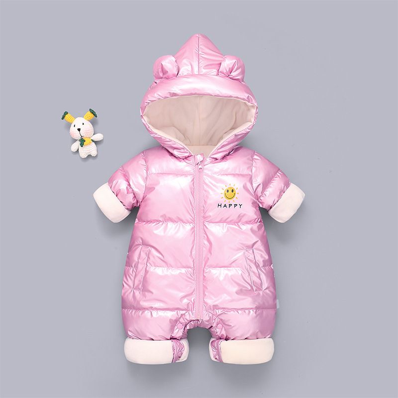 Baby Girl Winter Thickened Fleece Cotton Rompers