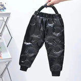Kid Baby Girl Boy Down Winter Bright Down Thickened Pants