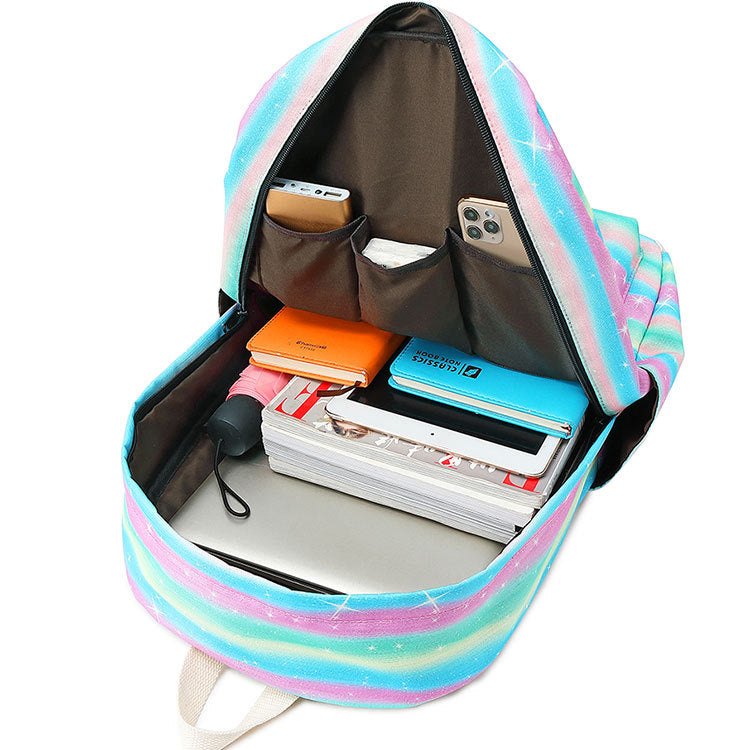 Kid Rainbow Elementary Backpack School Bag