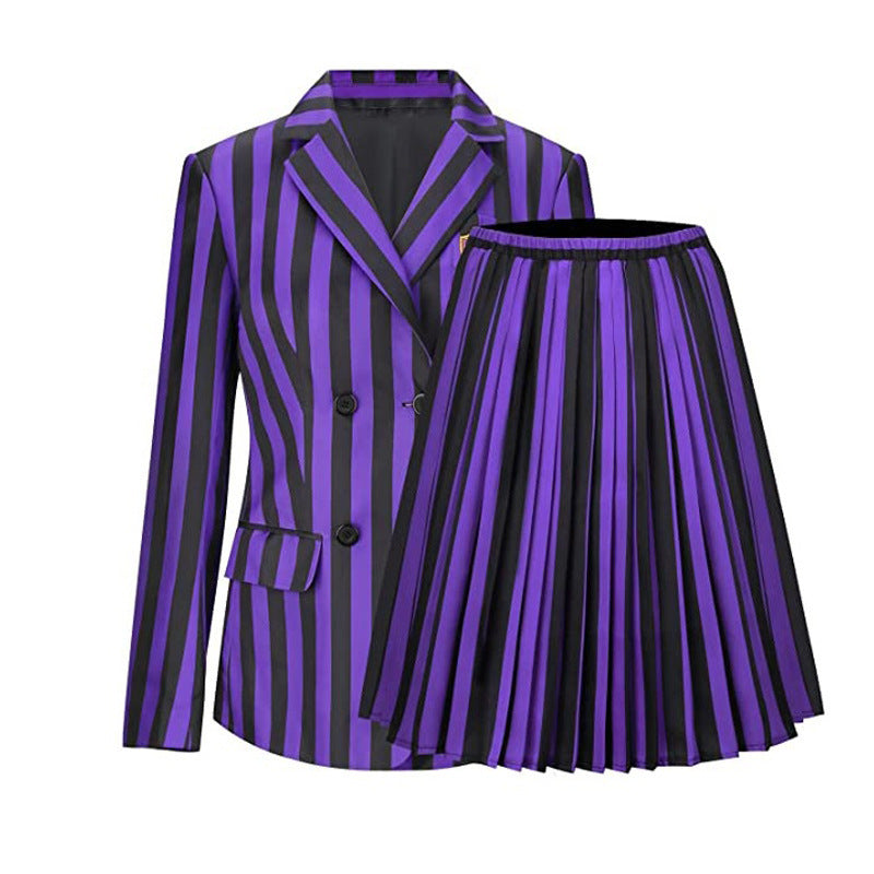 3-8T Kid Halloween Wednesday Black Cosplay Costume