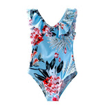 Family Matching Mother Kids Swimsuit Print Swimwear