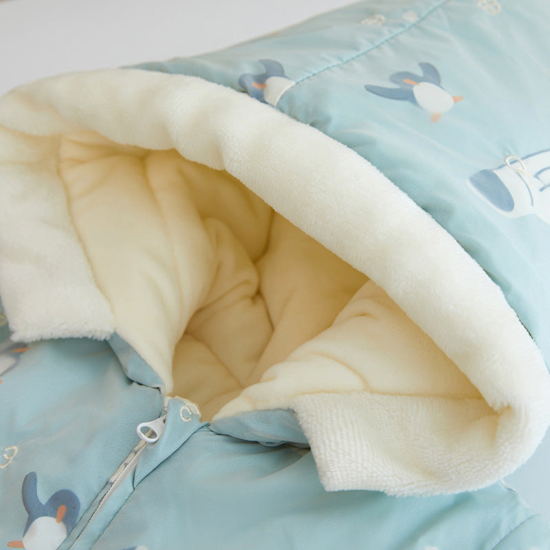 Newborn Down Cotton Jumpsuit Bodysuit Winter Hooded Romper