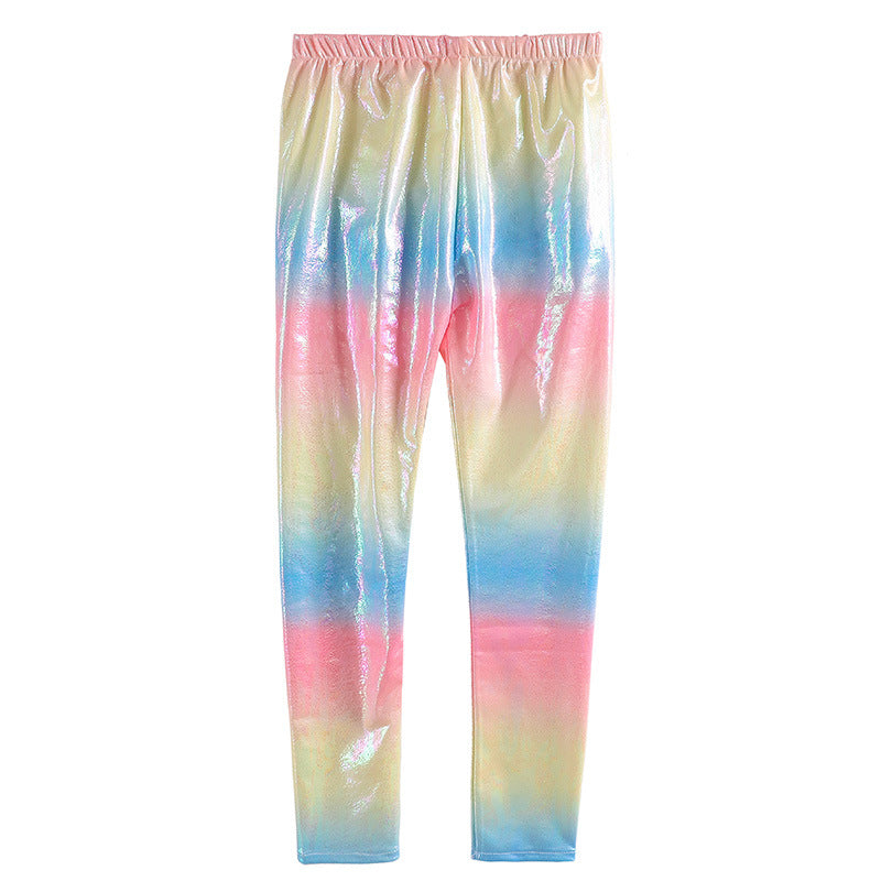 Kid Girl Autumn Laser Leggings Pants