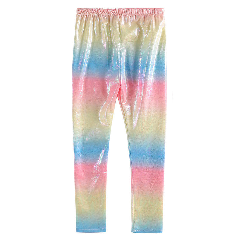 Kid Girl Autumn Laser Leggings Pants