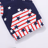 Baby Boy 4th Of July Independence Day Stars Print Hooded 2pcs Sets