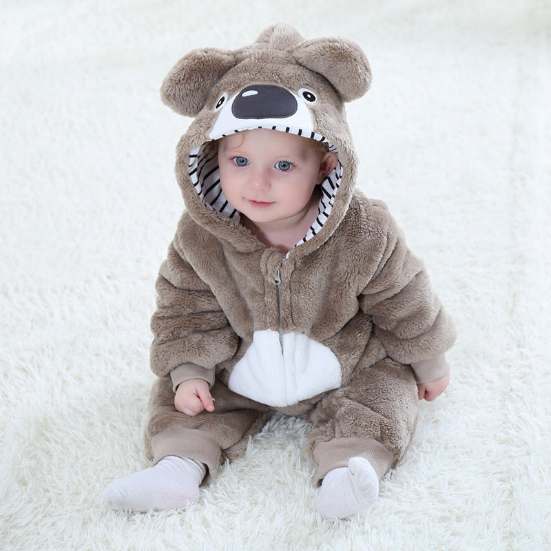 0-3T Baby Winter Autumn Bear One-piece Flannel Rabbit Romper