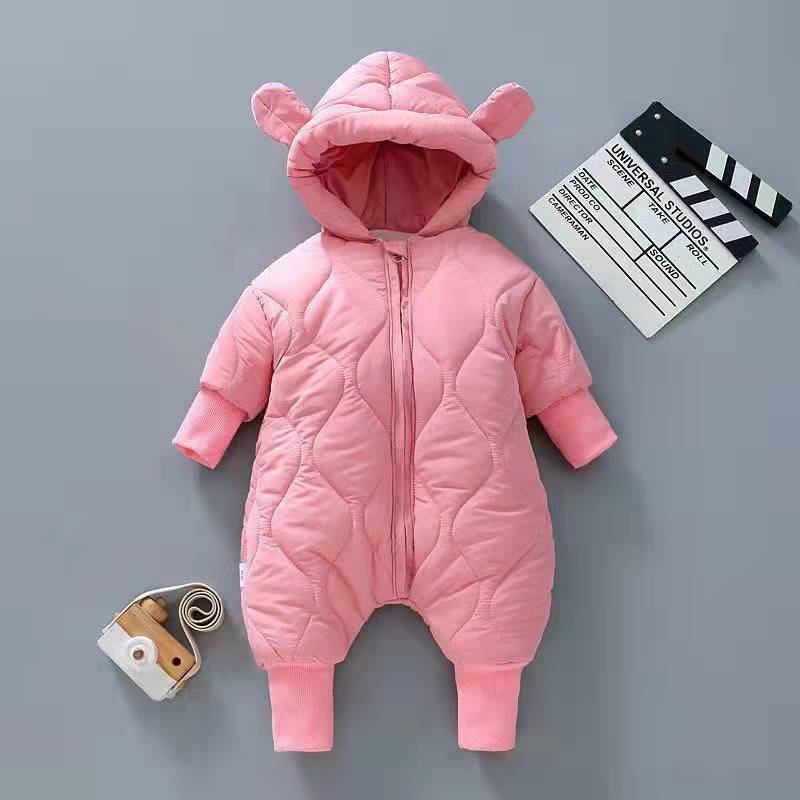 Baby Girl Down Cotton Bodysuit Autumn Winter Thickening Rompers