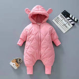 Baby Girl Down Cotton Bodysuit Autumn Winter Thickening Rompers
