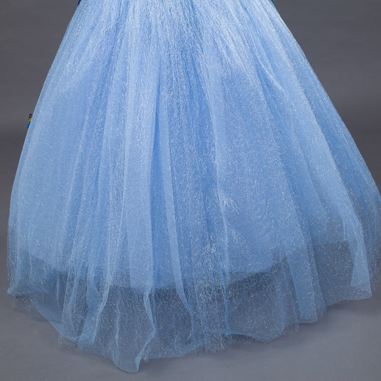 Kid Girl Frozen Halloween Cinderella Princess Dress