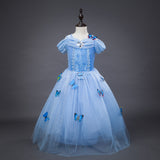 Kid Girl Frozen Halloween Cinderella Princess Dress
