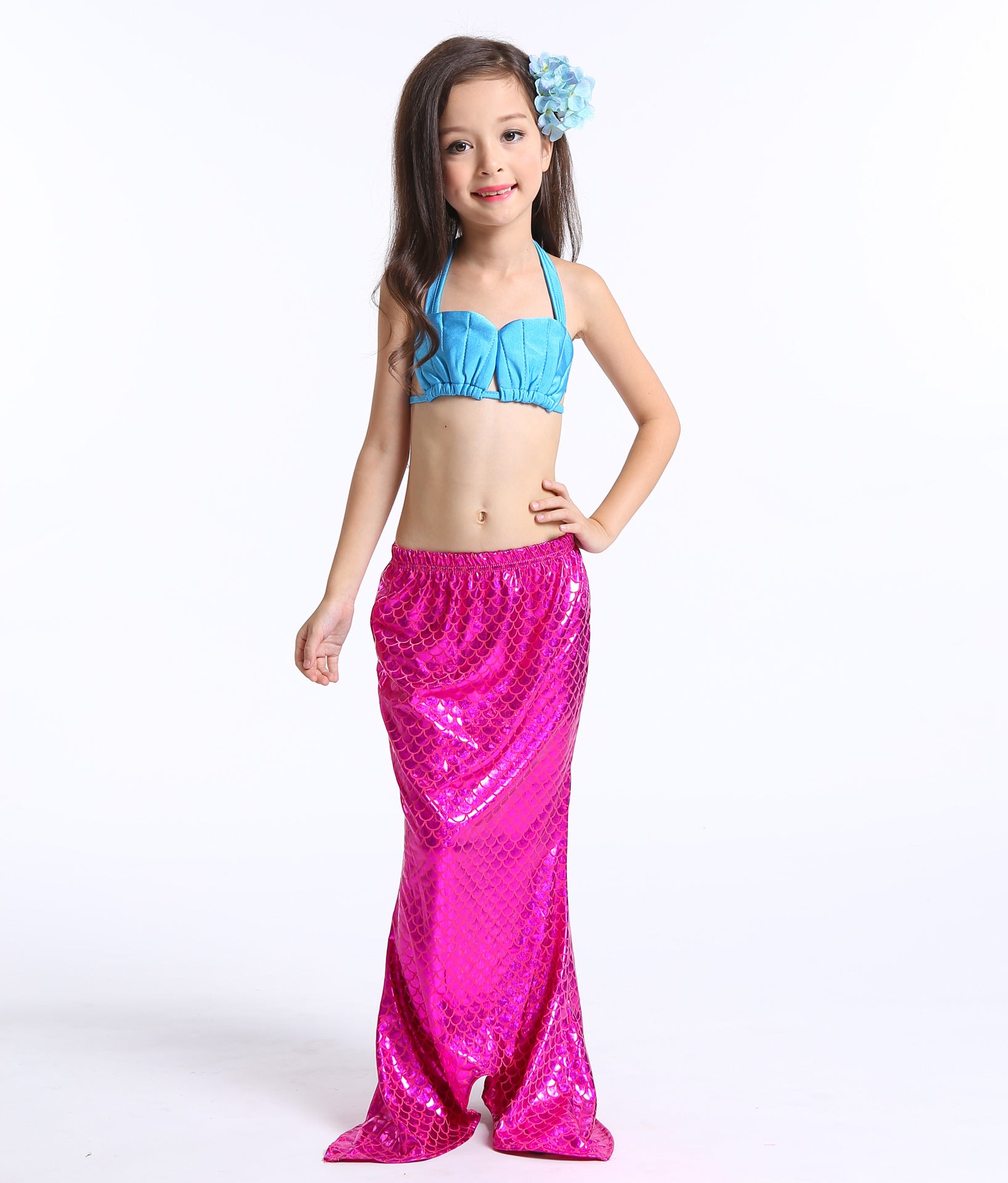 Kid Girls Bikini Swim Tail Mermaid Swimsuit