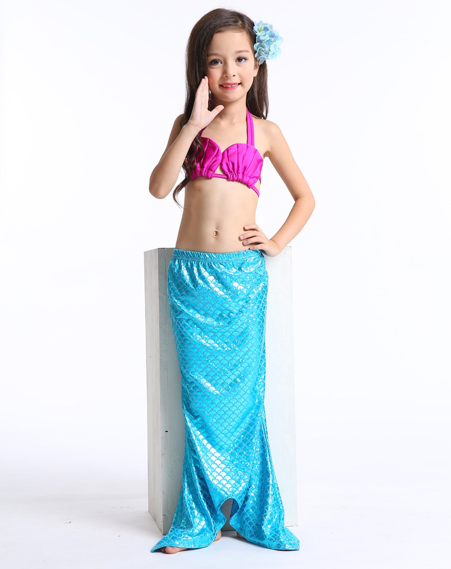Kid Girls Bikini Swim Tail Mermaid Swimsuit