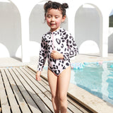 Family Matching Europe United States Parent-child Leopard Print  Swimsuit