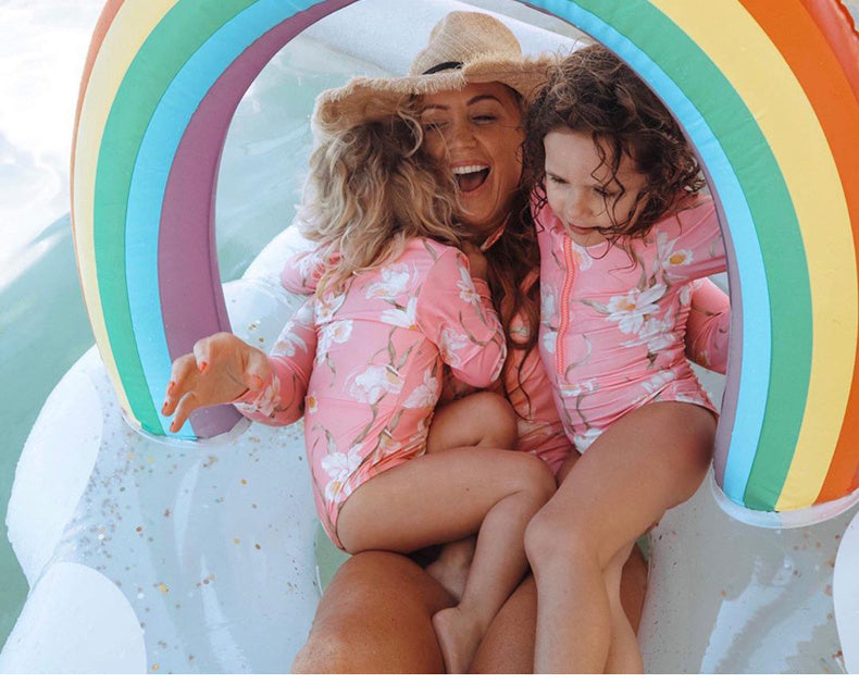 Family Matching Parent-child Mother-daughter One-piece Zipper Swimsuit