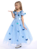 Kid Girl Frozen Halloween Cinderella Princess Dress