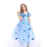 Kid Girl Frozen Halloween Cinderella Princess Dress