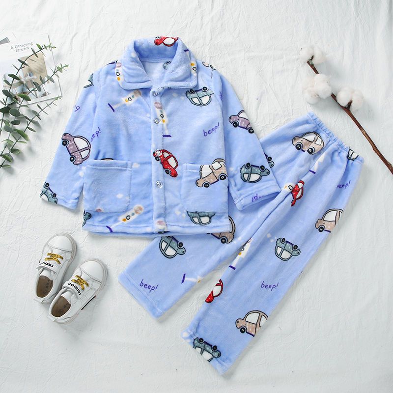 Kid Baby Girl Boy Winter Autumn Thick Loungewear Pajamas