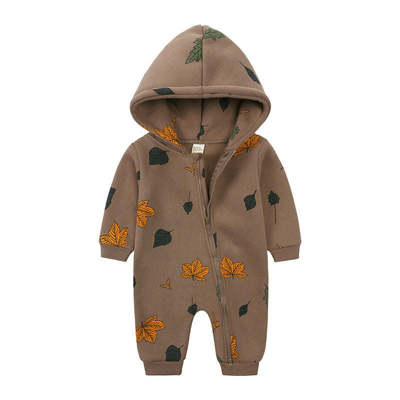 0-2T Fashion Baby Long Sleeve Fleece Romper