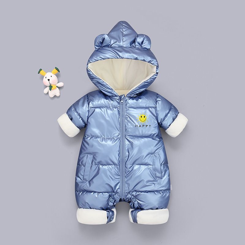 Baby Girl Winter Thickened Fleece Cotton Rompers