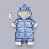 Baby Girl Winter Thickened Fleece Cotton Rompers