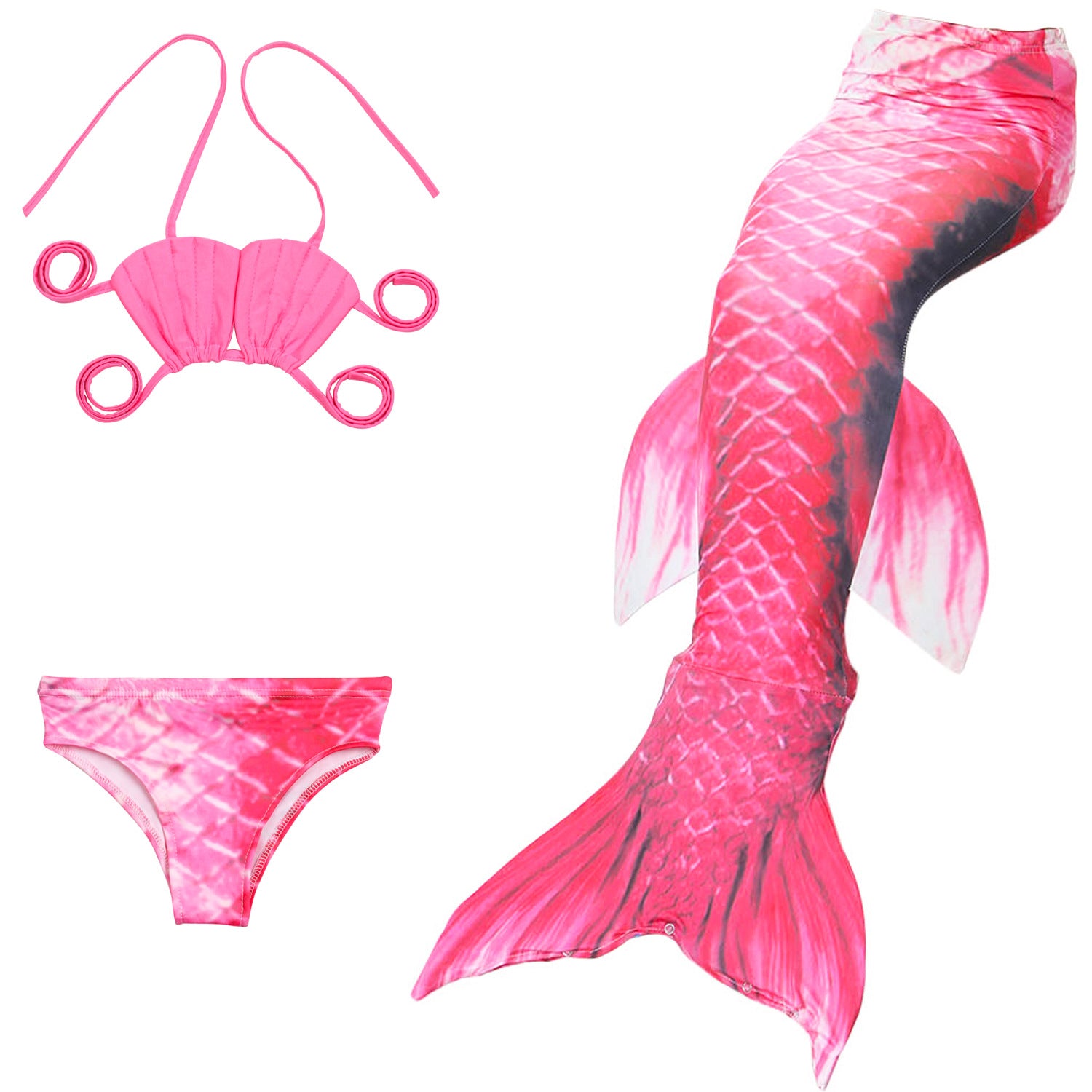 Kid Girls Swimsuit Performance Mermaid Tail Bikini