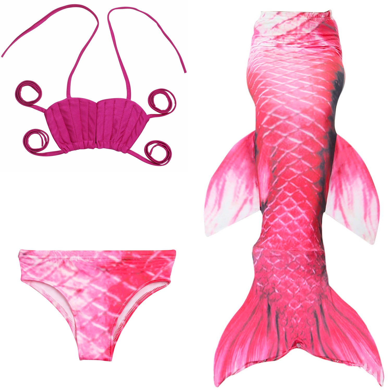 Kid Girls Swimsuit Performance Mermaid Tail Bikini