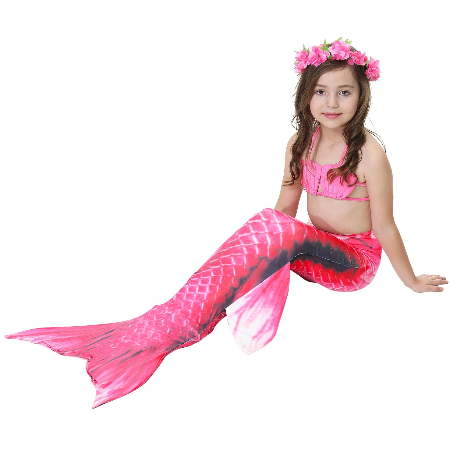Kid Girls Swimsuit Performance Mermaid Tail Bikini