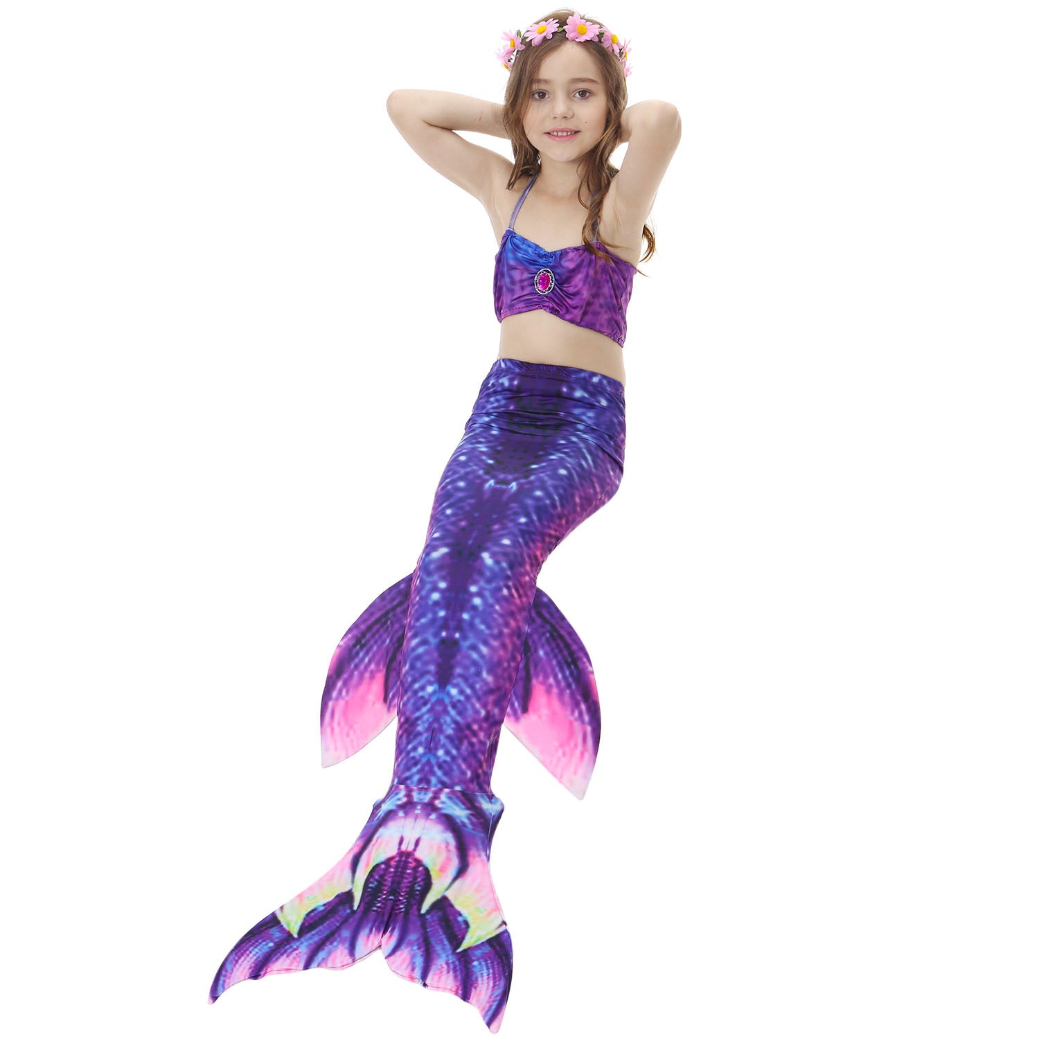 Kid Girls Swimsuit Performance Mermaid Tail Bikini