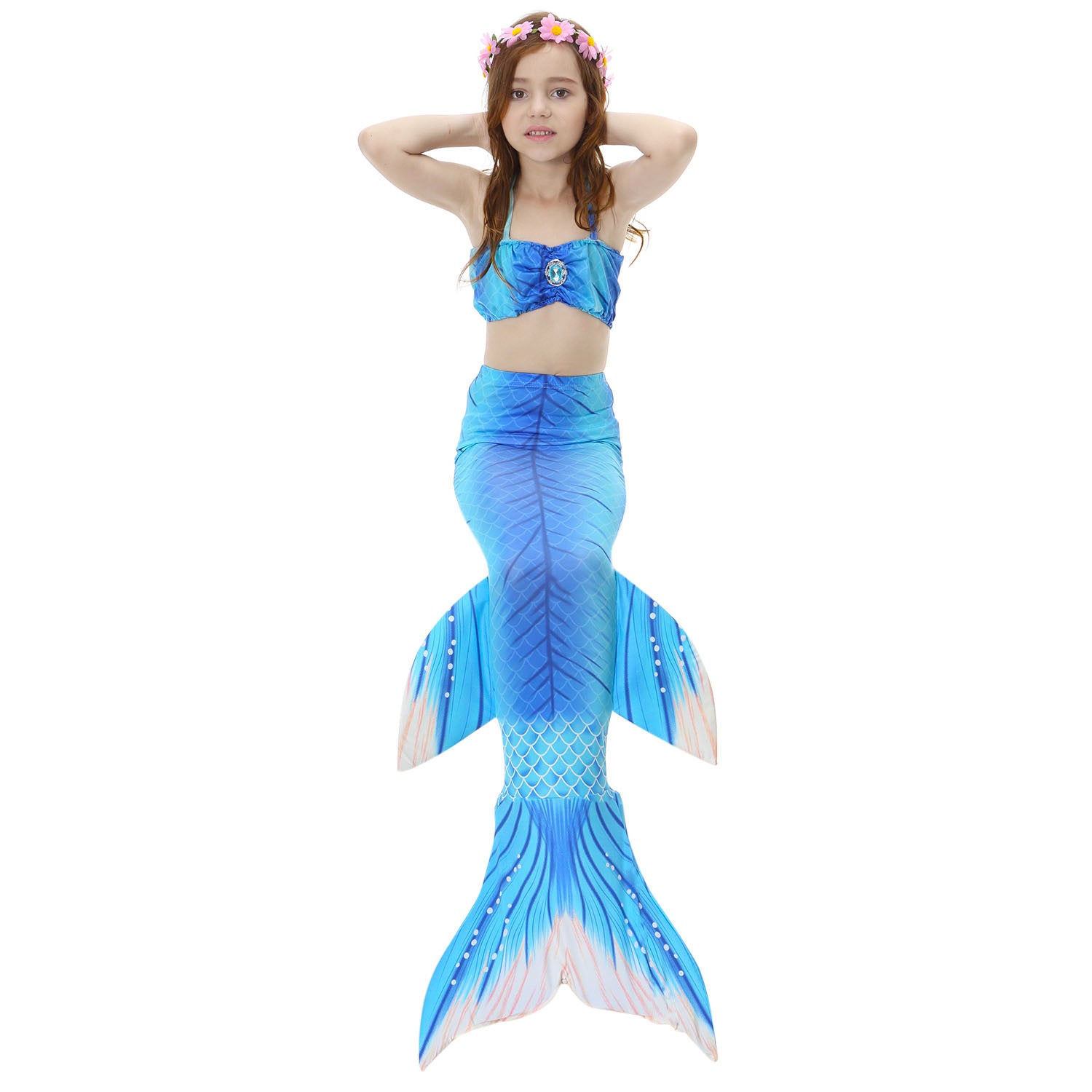 Kid Girls Swimsuit Performance Mermaid Tail Bikini