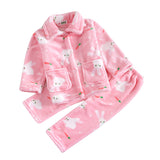 Kid Baby Boy Girl Flannel Pajamas Home Pajamas