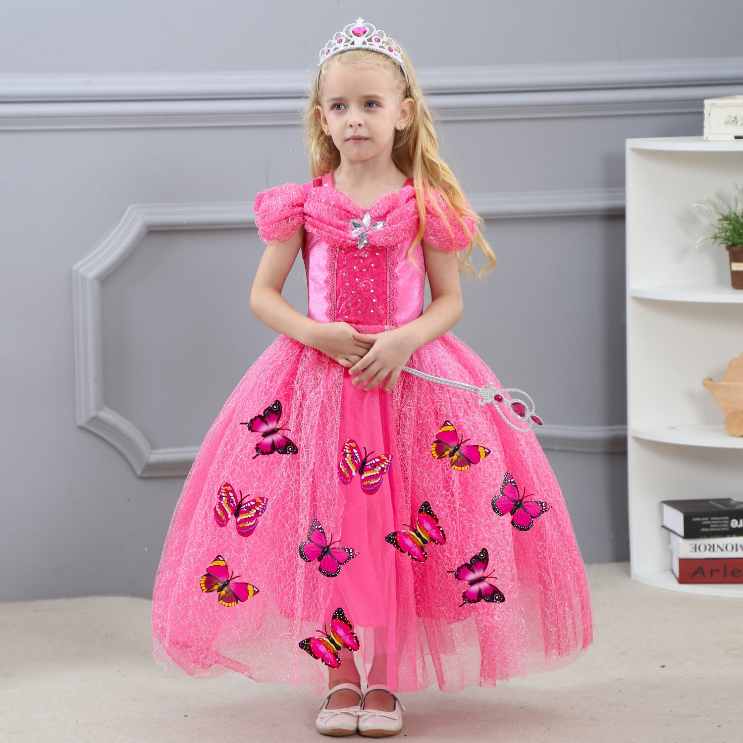 Kid Girl Frozen Halloween Cinderella Princess Dress