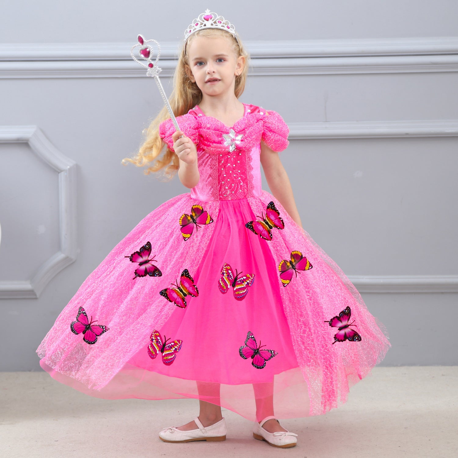 Kid Girl Frozen Halloween Cinderella Princess Dress