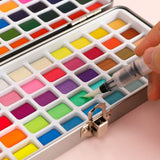 Solid Watercolor Set Metal Glitter Watercolor Professional Paint Set
