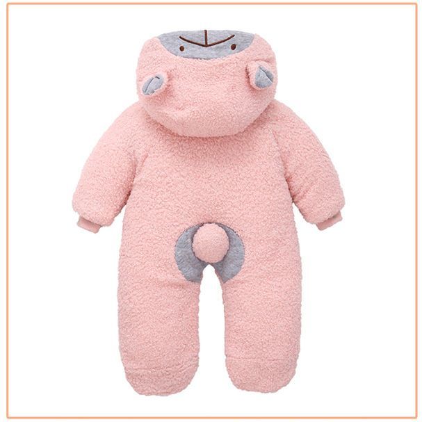 Baby Boy Girl Winter Fleece Jumpsuit Rompers