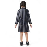 3-8T Kid Halloween Wednesday Black Cosplay Costume