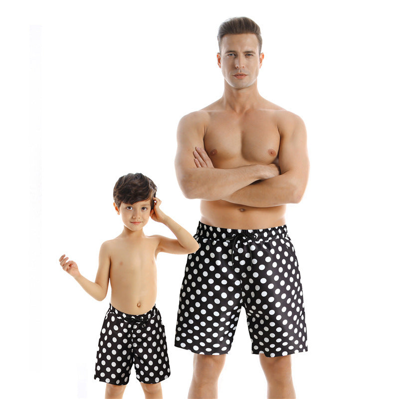 Family Matching Parent Child Swimwear Quick Drying Beach Pants