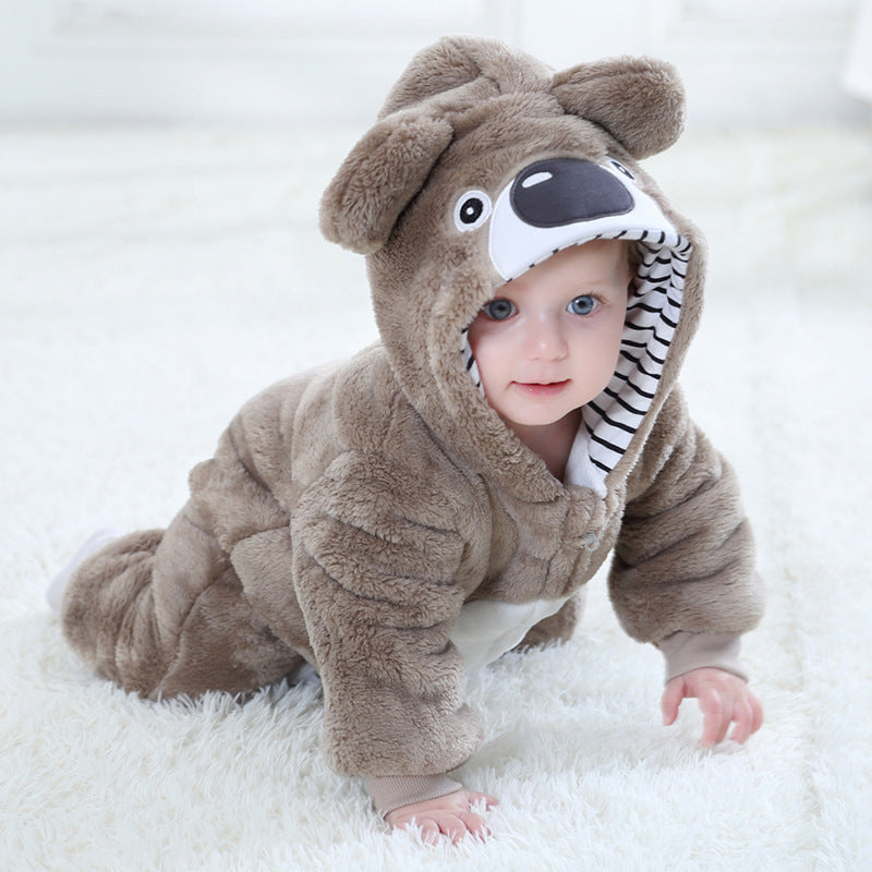 0-3T Baby Winter Autumn Bear One-piece Flannel Rabbit Romper