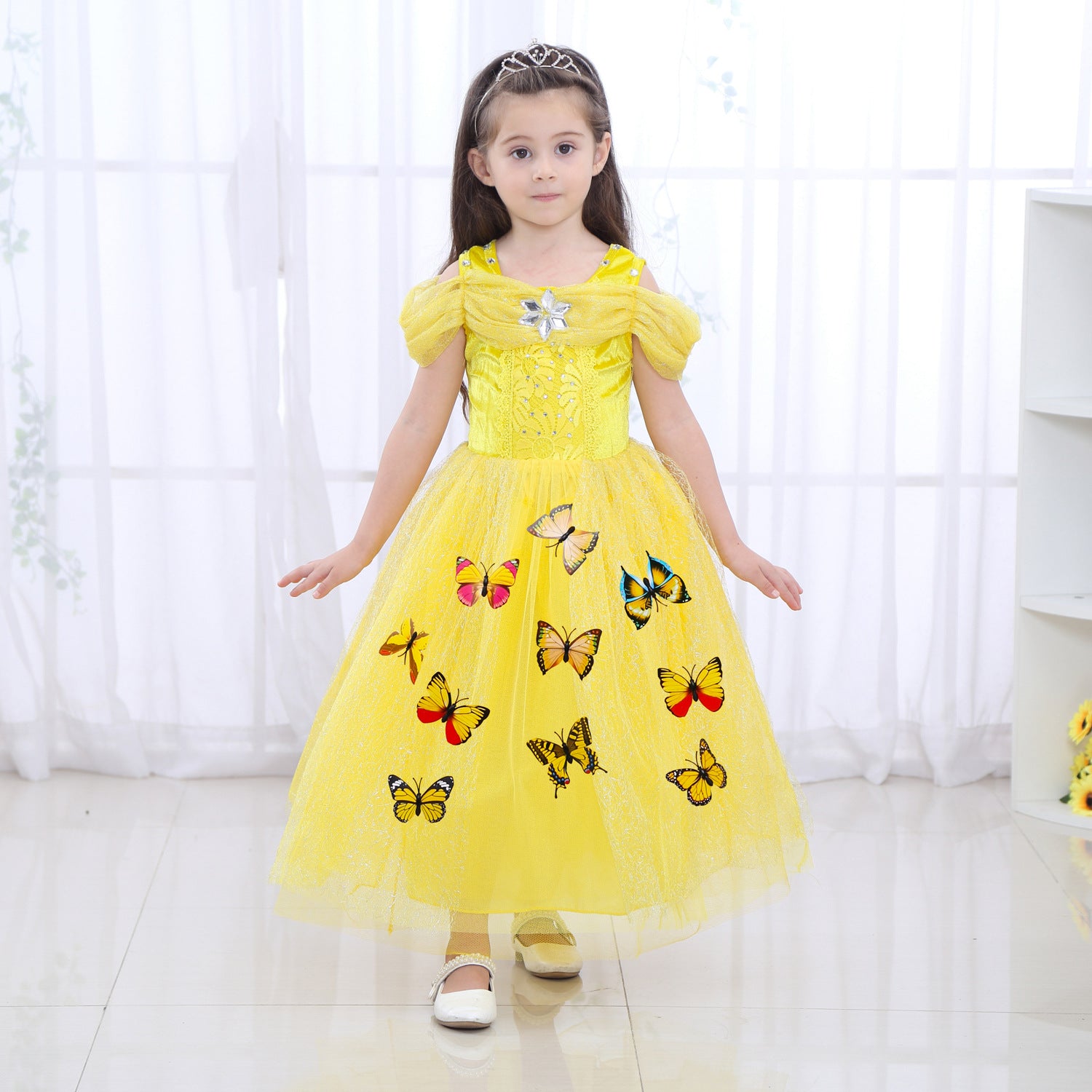 Kid Girl Frozen Halloween Cinderella Princess Dress