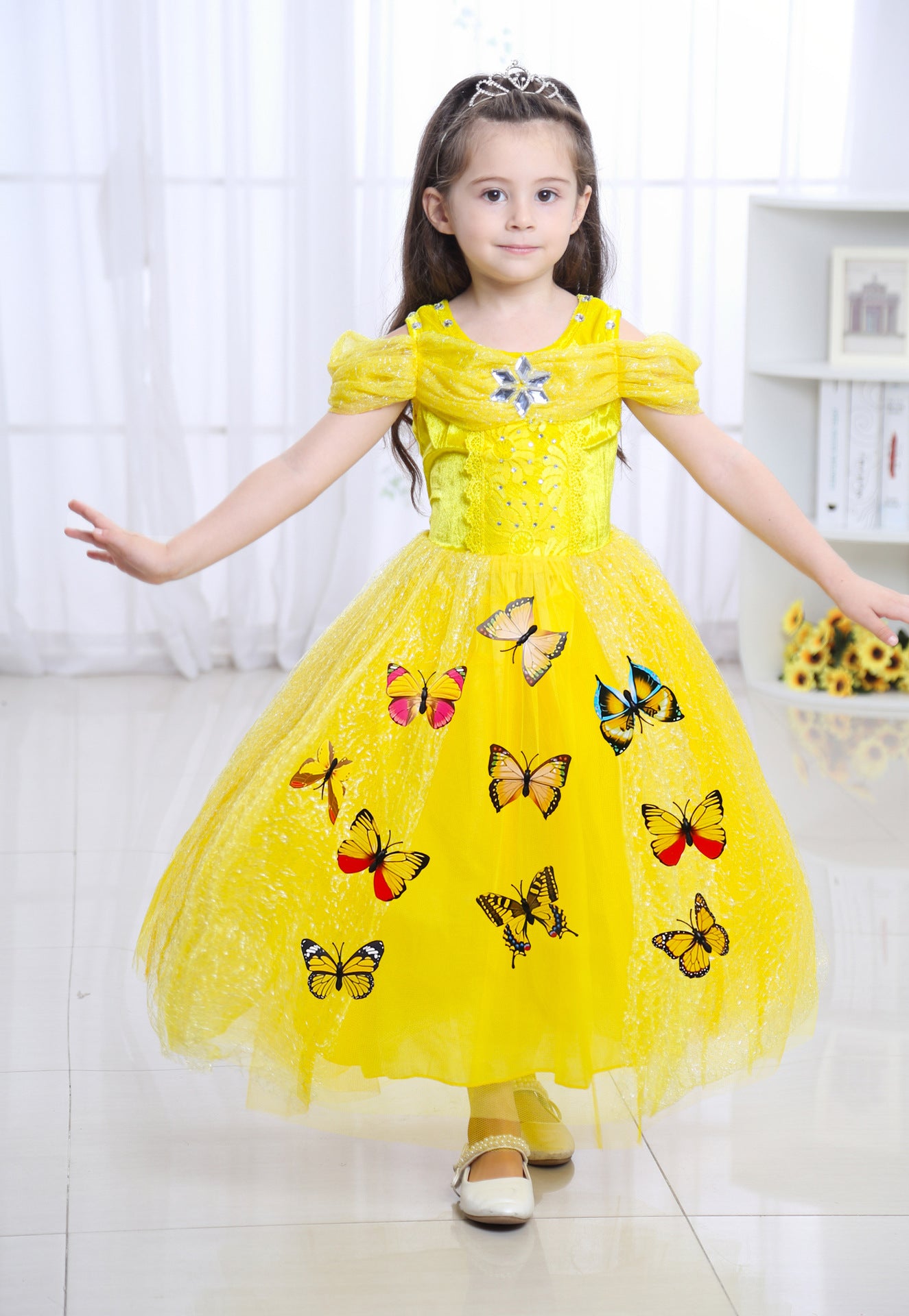 Kid Girl Frozen Halloween Cinderella Princess Dress
