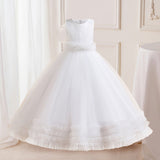Flower Girl Formal Maxi Grace Tulle Stitching Catwalk Piano Princess Dress
